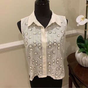 Ann Taylor sleeveless blouse - size 8
